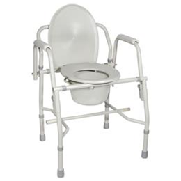 Image of Deluxe Steel Drop-Arm Commode 1