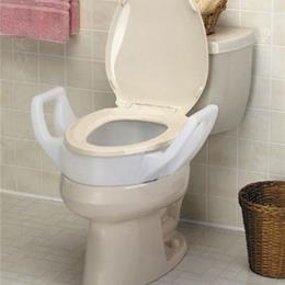 Elevated Toilet Seat w/Arms Standard 19 Wide