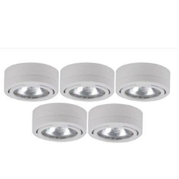 Utilitech 5-Pack 2.6-in Plug-in Under Cabinet Xenon Puck Light