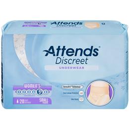 Image of ADUF10 - Attends Discreet Underwear, S, Female, 20 count (x4) 2