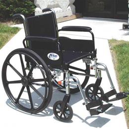 Drive Medical :: K3 Wheelchair Ltwt 18  w/DFA & S/A Footrests  Cruiser III