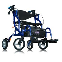 Airgo® Fusion 2-in-1 Side-Folding Rollator & Transport Wheelchair