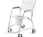 Mobile Shower Chair with Commode -             5&quot; swivel casters with rear-wheel locks f