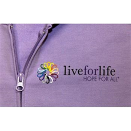 Hope Cure Zip Hood Fleece Screen Print