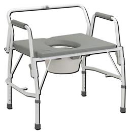 Drive Medical :: Bariatric Drop-Arm Commode Deluxe  Assembled