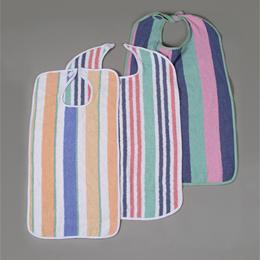 BIB TERRY VELCRO 13OZ PASTEL STRP 17X34
