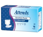 Attends Shaped Pads - Triple-tier moisture locking system (cellulose fibers, microporo