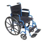Blue Streak Wheelchair 18&quot; Seat With Flip Back Detachable Desk Arms And Swing Away Foot Rest - Product Description&lt;/span