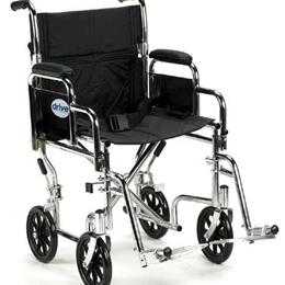 Drive Medical :: Wheelchair Transport 17  w/Rem Desk Arms  Silver Vein