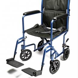 Image of Lightweight Aluminum Transport Chair, 19", Red 1