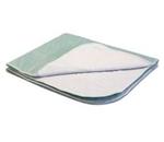 REUSABLE BED PAD - Extra-absorbant cool, cotton pad protects bedding.&amp;nbsp; Three l