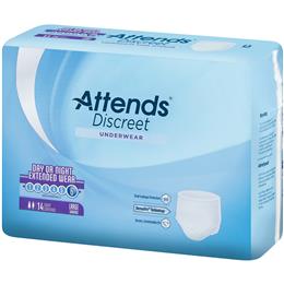 Image of APPNT30 - Attends Discreet Underwear Day/Night Extended Wear, Classic Fit, Large, 14 count (x4) 4