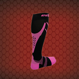 Image of CSX 15-20 Compression Sport Socks #X200-PB Pink on Black 3