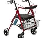 Deluxe Rollator - Deluxe Rollator with 8&quot; wheels, curved backrest, padded seat and