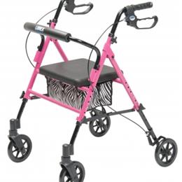 Image of Set n" Go Height Adjustable Rollator - Pink (Limited Edition) 2