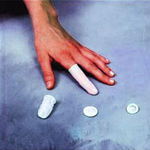 White Latex Finger Cots - Rolled and pre-powdered. &amp;nbsp;Super thin for excellent sensitiv
