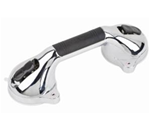 HealthSmart™ Chrome Suction Cup Grab Bar with BactiX™, 12&quot; - Provides excellent temporary balance assistance on any non-porou