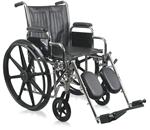 WHEELCHAIR 20&quot; DLA ELR 300LB CAP - Excel 2000 Wheelchair. Seat 20&quot;W X 16&quot;D; Black, Vinyl Upholstery