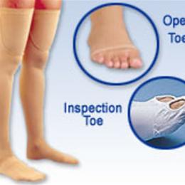 FLA Orthopedics Inc. :: Activa® Anti-Embolism Stockings Thigh High 18 mm Hg Series H520 (Closed Toe Beige) Series H521 (I
