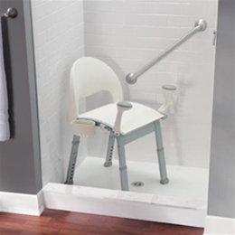 Mesh Tub and Shower Seat With Back