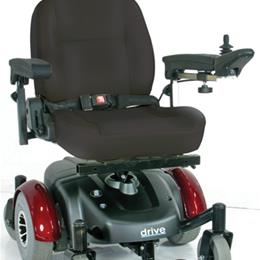 Drive Medical :: Image EC Mid Wheel Drive WC 20  Seat  Red/Blue Panels