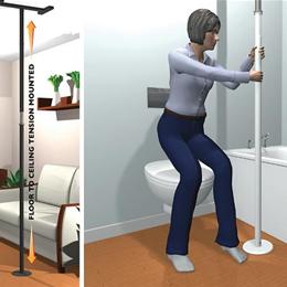 Stander Floor to Ceiling Security Pole 1150 thumbnail