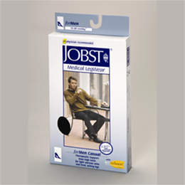 Support Stockings - Jobst - Jobst for Men 15-20 mmHg Closed Toe Knee High Ribbed Compression Socks (Tall Casual)