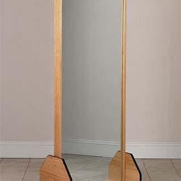 Portable Adult Single Mirror with Casters 27 W x 72 H