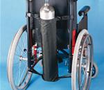 Oxygen Tank Holder for Wheelchairs - Size “E” oxygen tanks fit into this holder with minimum lifting 