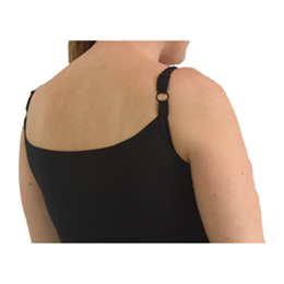 Mastectomy Camisole / Cut-Out Tank Top with Built-In Breast Prosthetics in Black