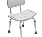 Bath Seat with back - 
    Anodized aluminum frame is lightweight, durable an