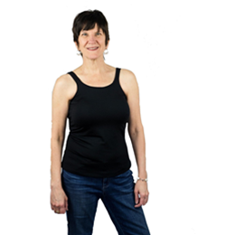 Mastectomy Camisole / Classic Tank Top with Built-In Breast Prosthetics in Black Mastectomy Camisole / Classic Tank Top with Built-In Breast Prosthetics in Black