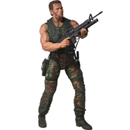 NECA Predators Dutch Arnold Schwarzenegger Action Figure, 1/4 Scale