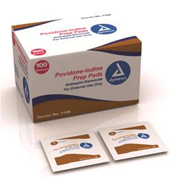 Povidone Iodine Prep Pads Bx/100