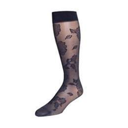 Dr. Comfort :: Rejuva® Sheer Floral Socks for Women (20-30)