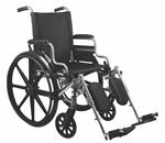 WHEELCHAIR K4 BASIC 18&quot; DLA ELR - K4 Basic Wheelchair. Seat 18&quot;W X 16&quot;D; Black, Nylon Upholstery, 