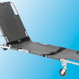 Stretcher w/Adj Back 4-Wheeled