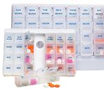 BOX PILL 7 DAY DELUXE PLUS - Pill Box: Keep Track Of Medications For The Week With Our Pill B