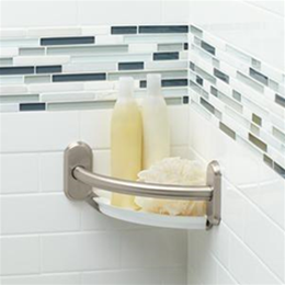 Grab Bar with Corner Shelf