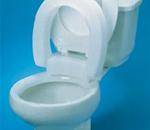 Hinged Raised Toilet Seat - Hinge allows seat to be lifted in the same manner as your standa