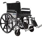 Sentra Extra Heavy Duty Dual-Axle Wheelchair - The Sentra EC Heavy Duty is a reinforced steel high-quality whee