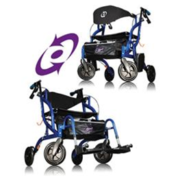 Airgo® Fusion 2-in-1 Side-Folding Rollator & Transport Wheelchair