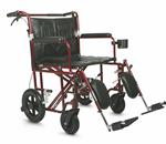 WHEELCHAIR FREEDOM PLUS 22&quot; WIDE - Ultralight Bariatric Transport Chair: With A 400 Lb Weight Capac