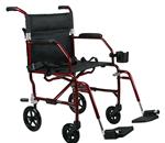 WHEELCHAIR TRANSPORT FREEDOM RED RETAIL - Ultralight Transport Chair: At Only 14.8 Pounds With A Breathabl