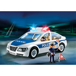 Police Car with Flashing Light
