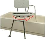 Swivel Transfer Tub Bench - 
    The Eagle Swivel Seat Sliding Transfer Bench is a 