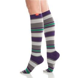 WOMEN'S FUN STRIPES: PURPLE & GREY (NYLON)