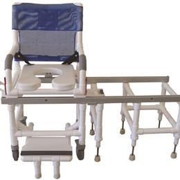 Dual Commode Shower/Transf PVC Chair Deluxew/OneStep Lock