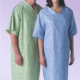 GOWN PATIENT ANGLE BACK CASCADE BLUE