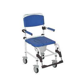 Image of Aluminum Shower Commode Transport Chair 2